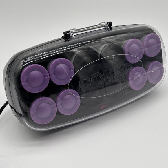 Conair Waves & Volume Jumbo Super Flocked Heater Rollers Curlers Tested No Clips - Picture 1 of 9